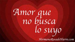 amor que no busca lo suyo